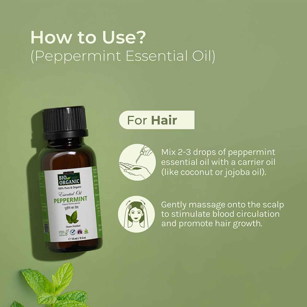 Pure & Organic Peppermint Essential Oil - 15ml 15ml