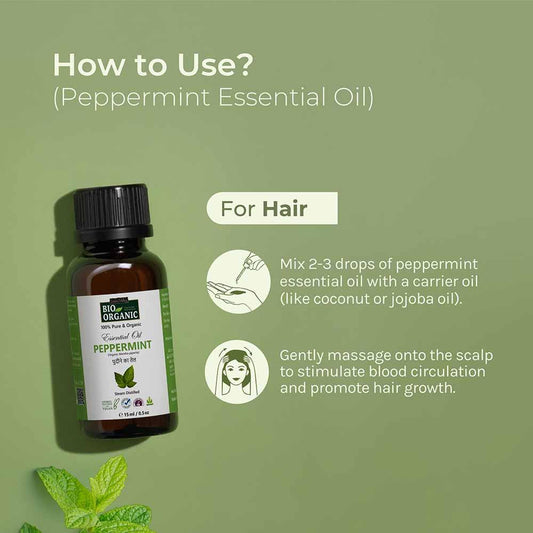 Pure & Organic Peppermint Essential Oil - 15ml 15ml