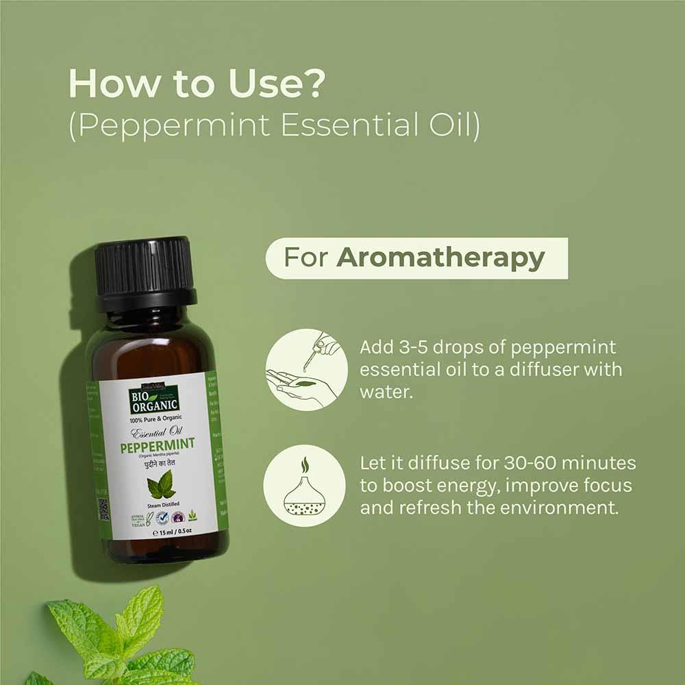 Pure & Organic Peppermint Essential Oil - 15ml 15ml