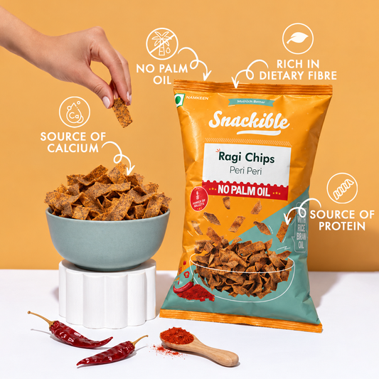 【Snackible】 Peri Peri Ragi Chips｜ペリペリ ラギチップス｜57g