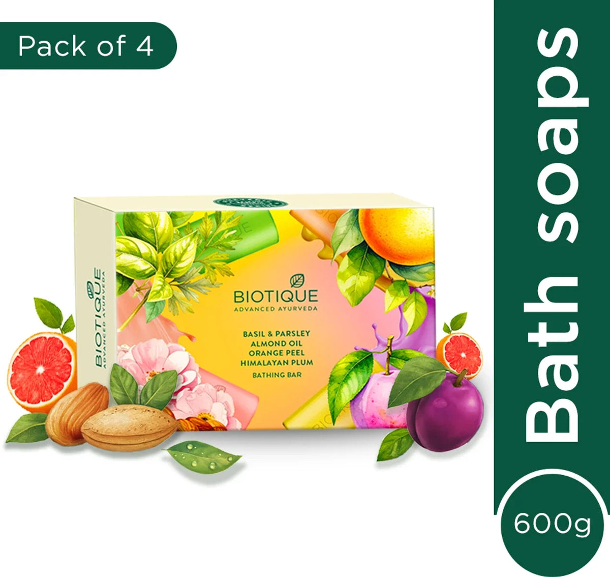【Biotique】 Bathing Soap Celebration Pack (4 Unique Soaps)｜バスソープ セレブレーションパック 4種アソート｜150g×4個