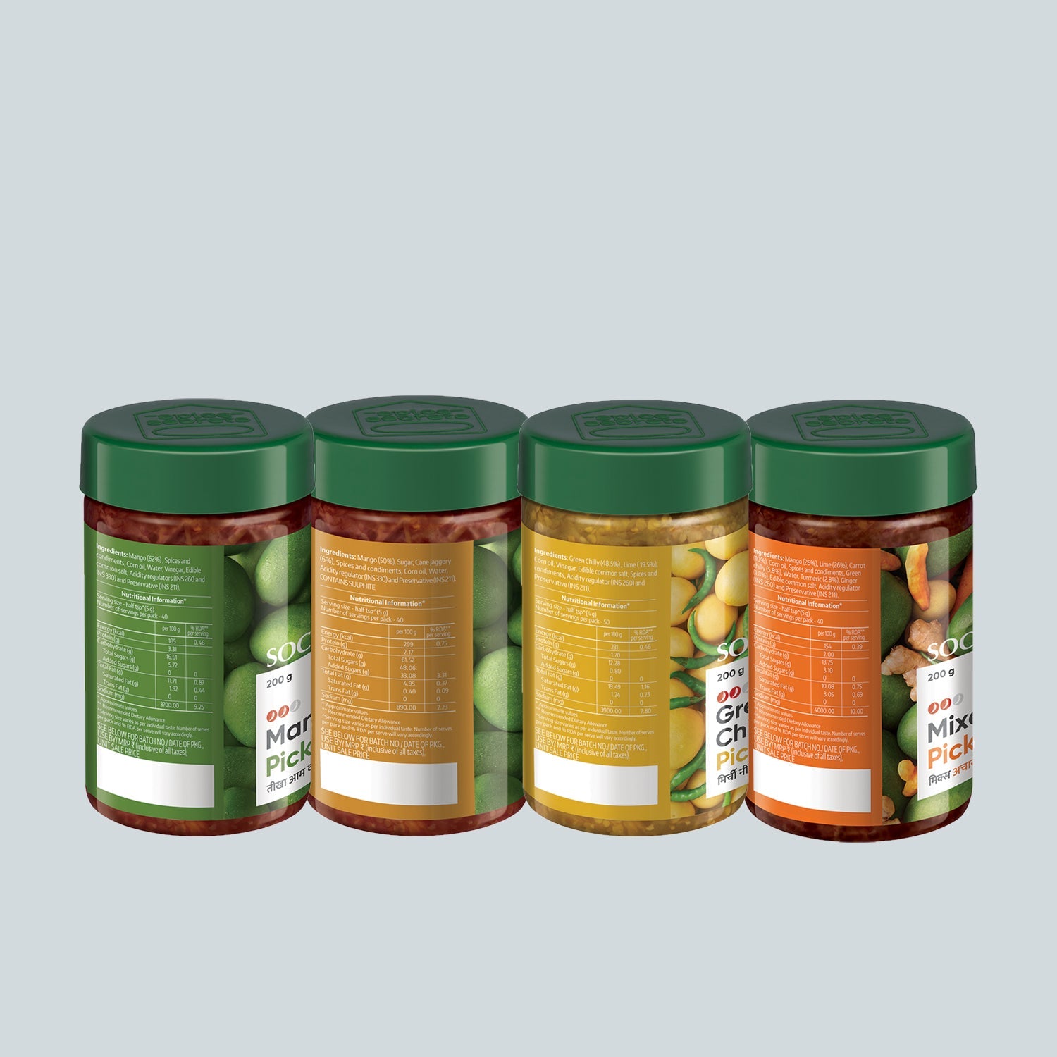 Spice Secrets Pickles Pack of 4 200 g x 4