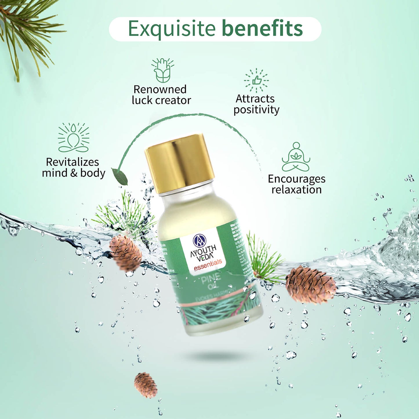 100% Pure Pine Essential Oil | Therapeutic-Grade Forest-Fresh Aroma | Refreshes Mind, Eases Fatigue & Uplifts Senses | Ideal for Diffusion & Aromatherapy | 15 ml 15ml