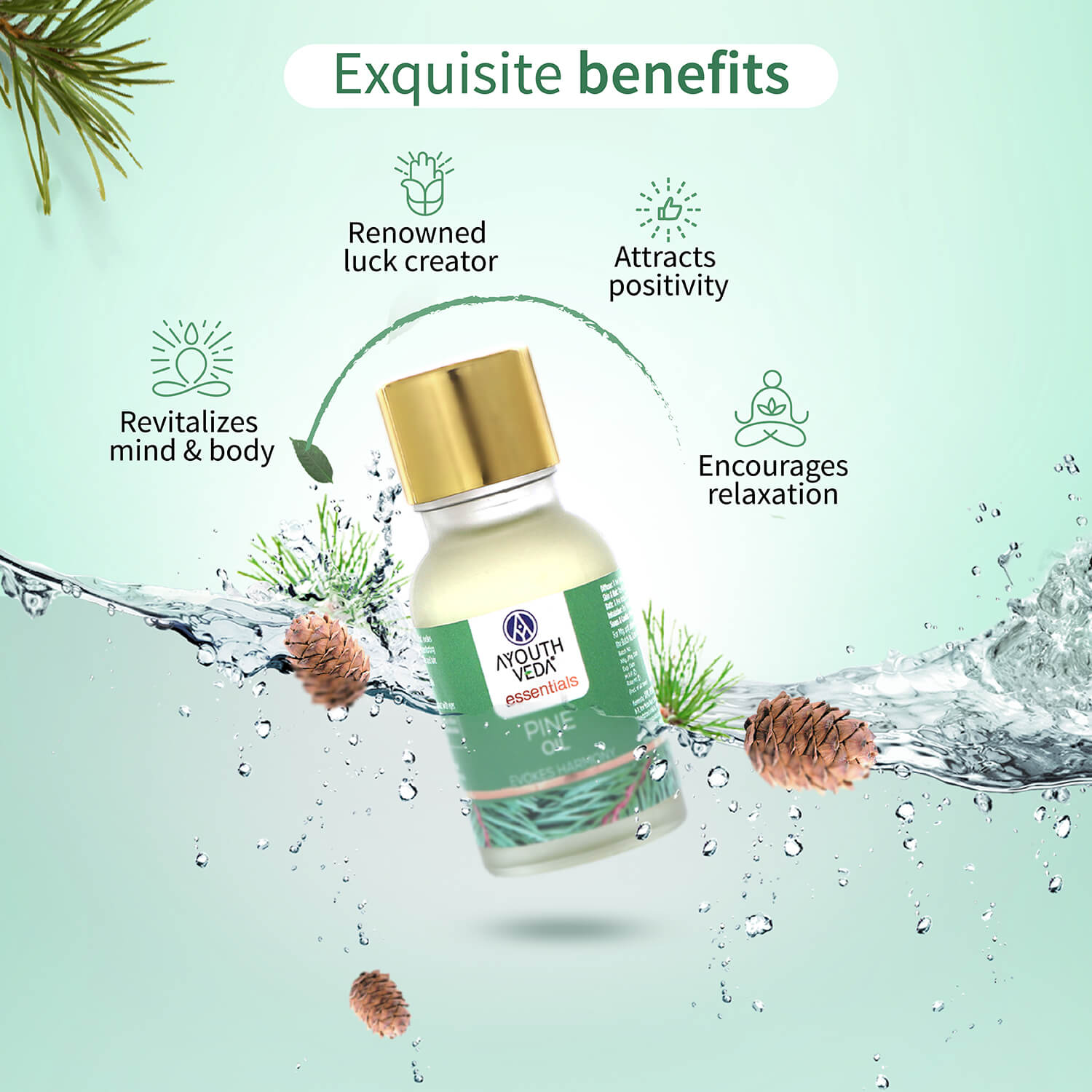 100% Pure Pine Essential Oil | Therapeutic-Grade Forest-Fresh Aroma | Refreshes Mind, Eases Fatigue & Uplifts Senses | Ideal for Diffusion & Aromatherapy | 15 ml 15ml