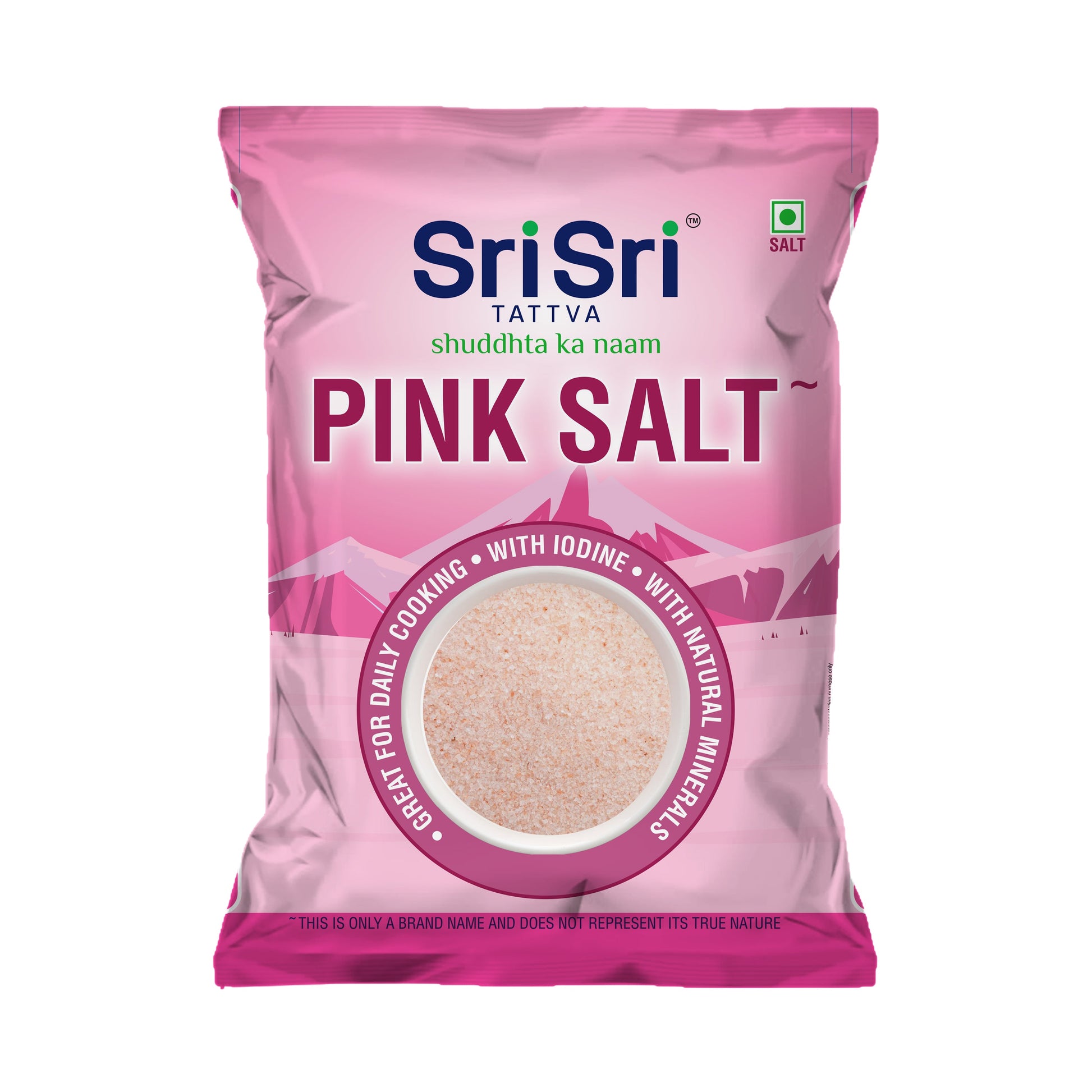 【Sri Sri Tattva】 Pink Salt with Iodine | Rock Salt (Sendha Namak) | With Natural Minerals | For Daily Cooking｜ ヨウ素入りピンクソルト｜ロックソルト（センハ・ナマク）｜天然ミネラル配合｜毎日の料理用｜ 1kg