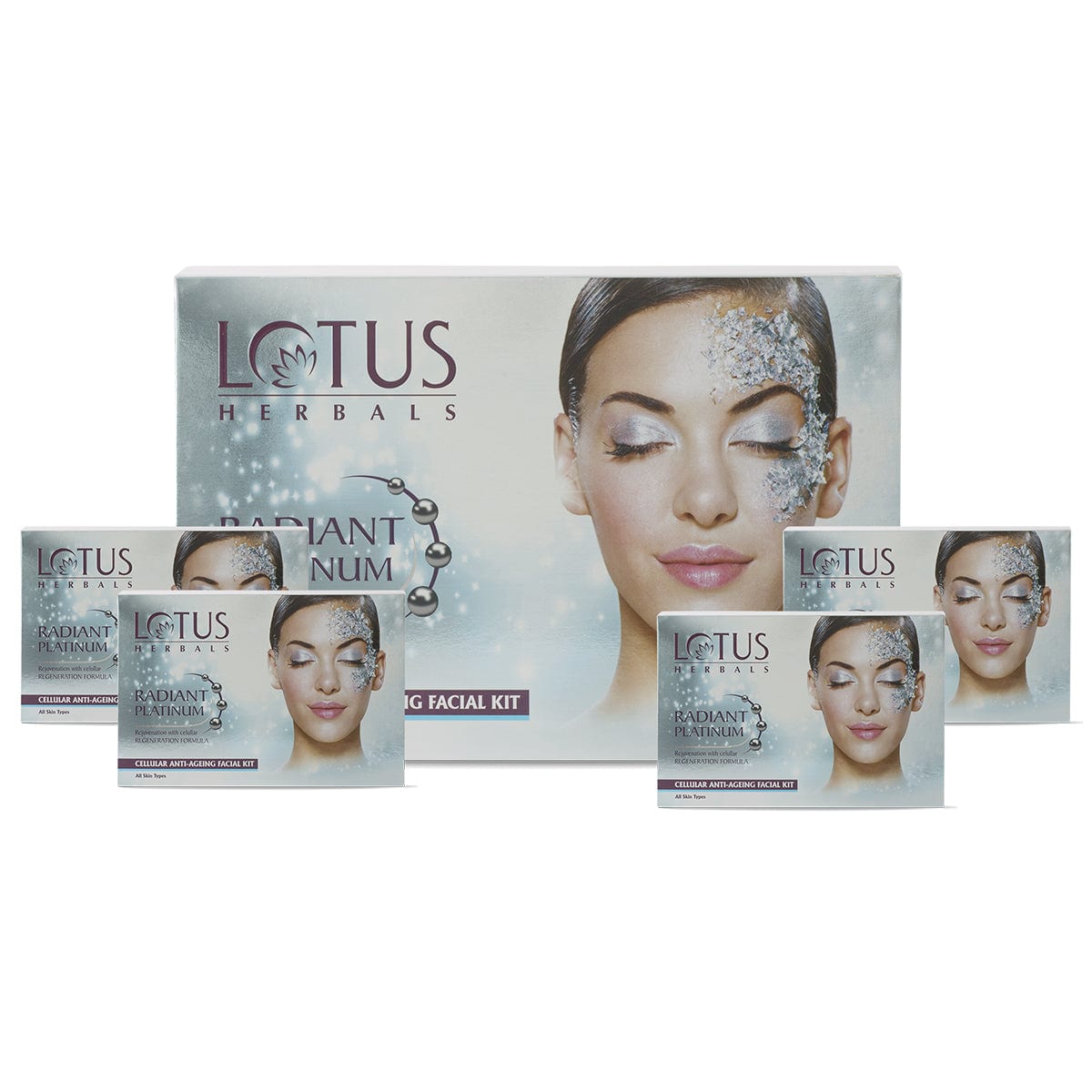 Radiant Platinum Cellular Anti-Ageing Salon Grade 4 Facial Kit 200g