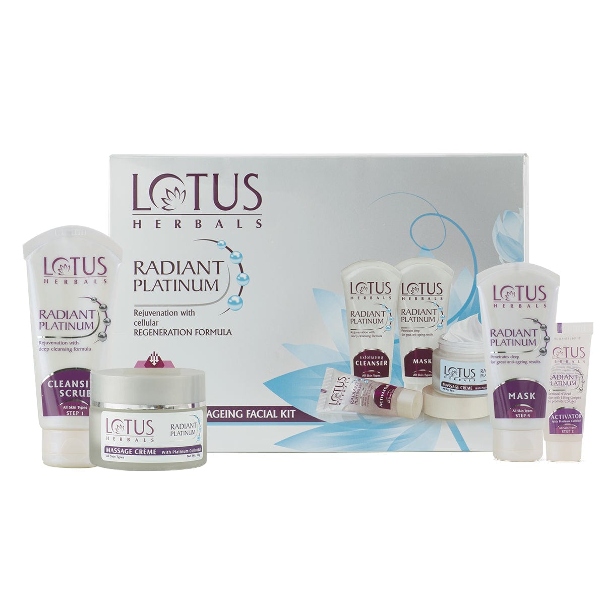 Radiant Platinum Cellular Anti-Ageing Salon Grade Facial Kit 170g