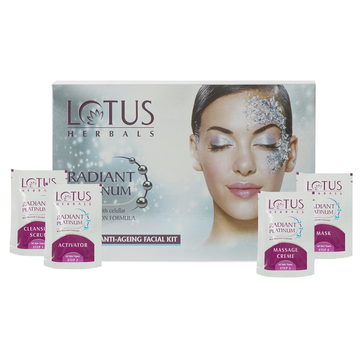 Radiant Platinum Cellular Anti-Ageing Salon Grade Single Facial Kit 37g