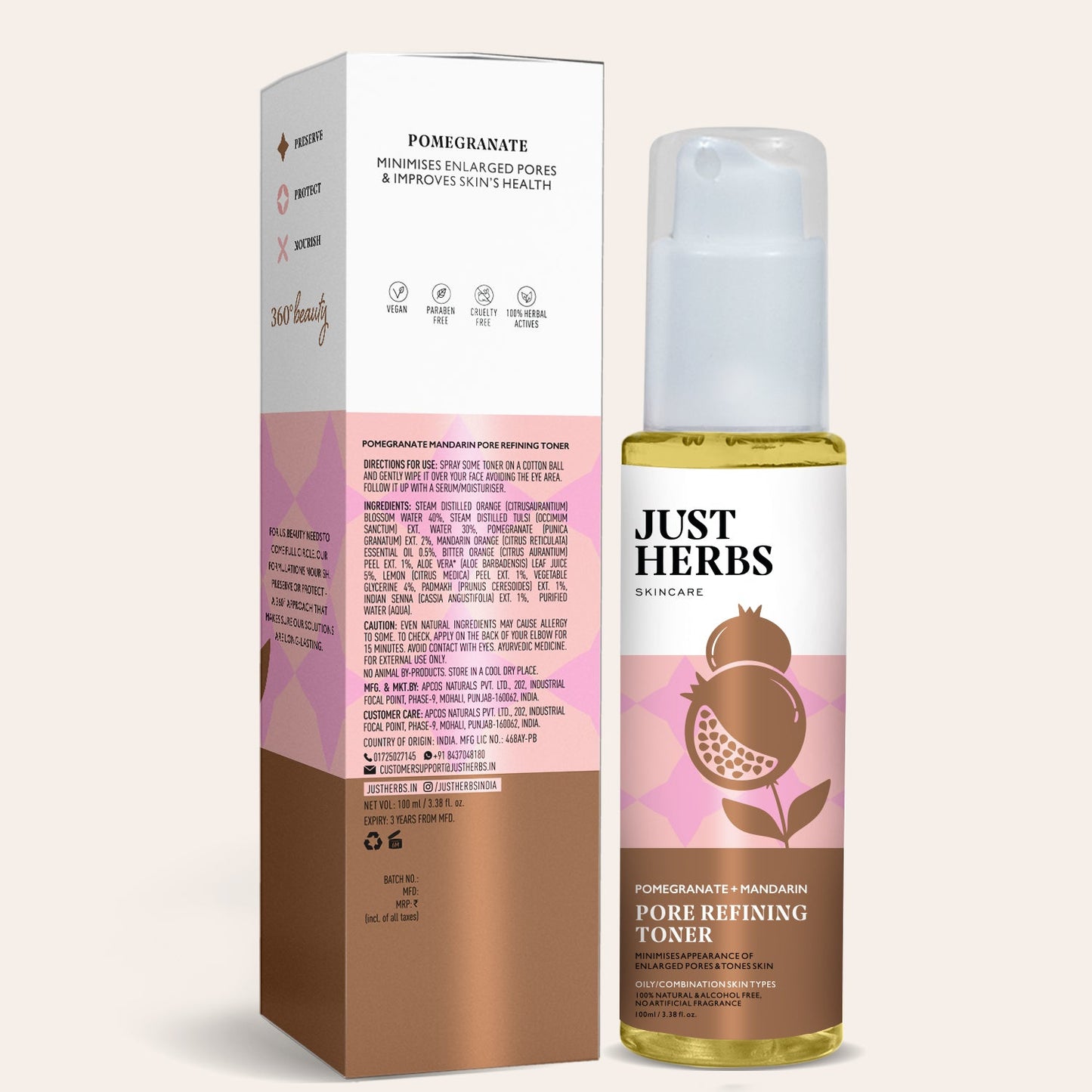 Pore Refining Toner with Pomegranate and Mandarin 100ml
