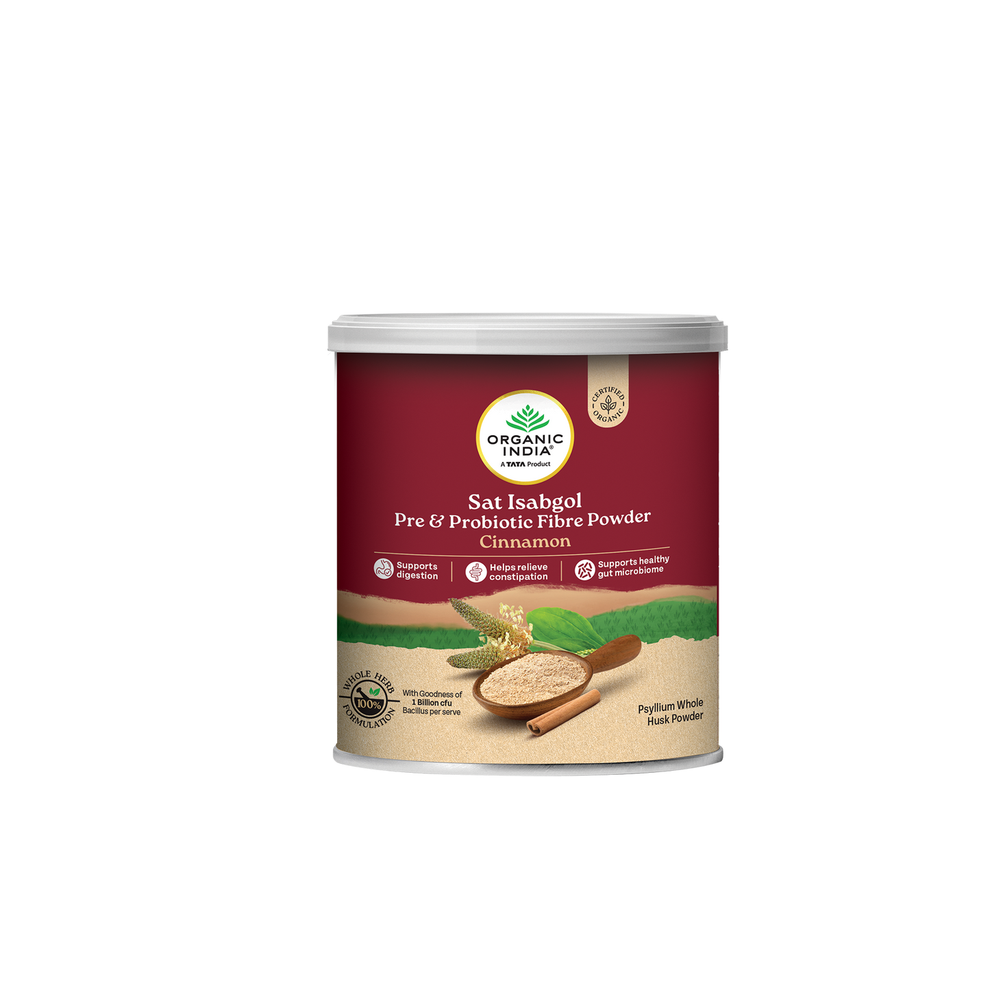 Sat Isabgol Pre & Probiotic Fibre Powder Cinnamon