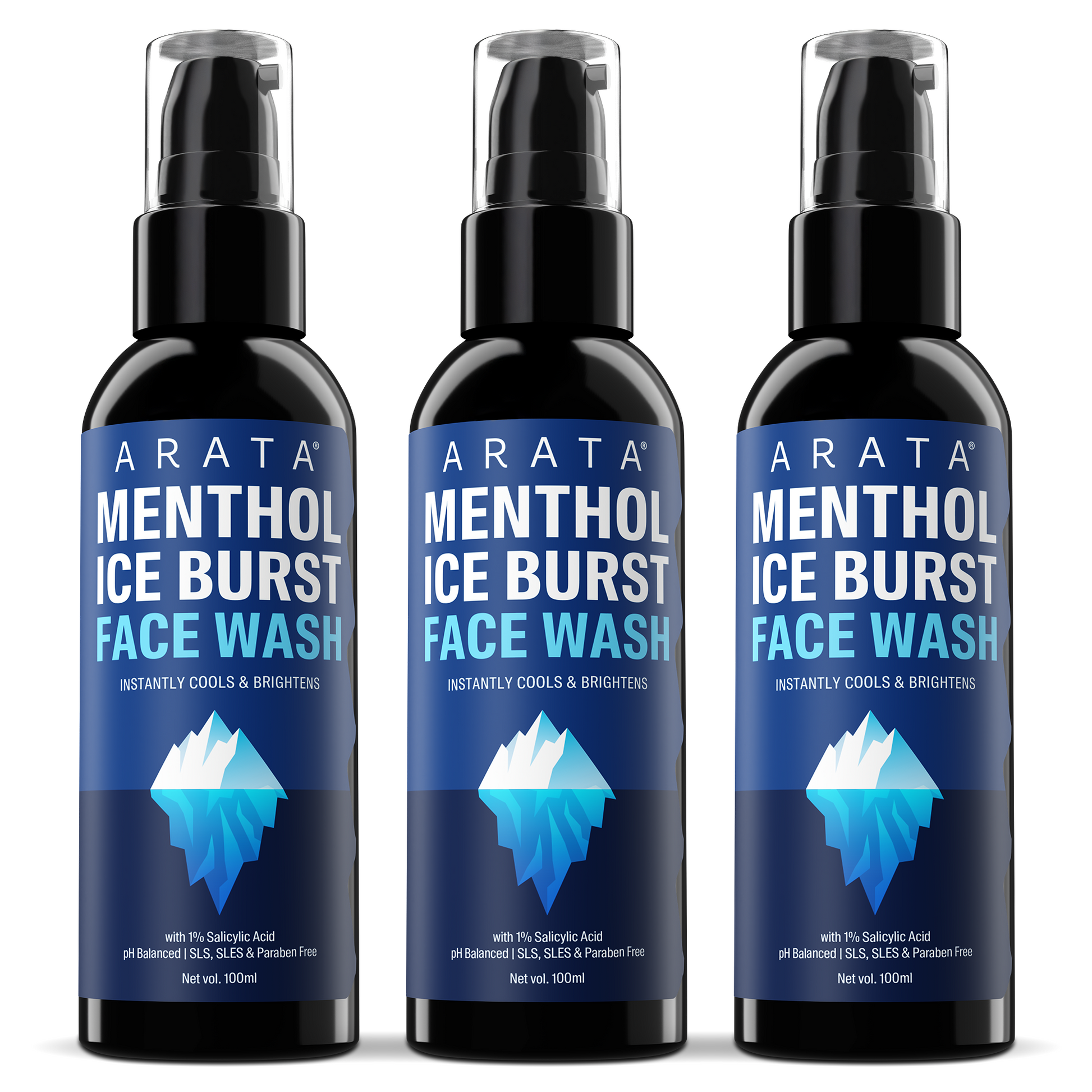 Menthol Ice Burst Face Wash 100ML (Pack of 3) 100ML