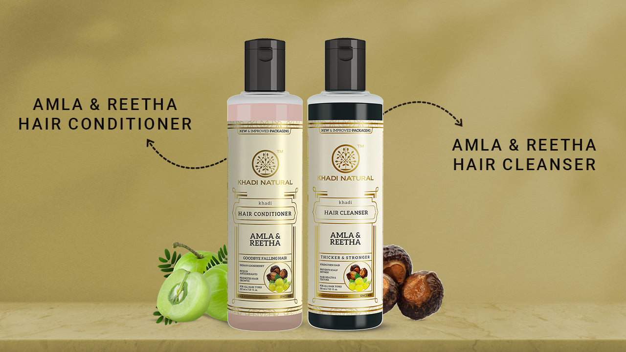 Amla & Reetha Hair Cleanser & Conditioner Combo – Pack of 2 210ml Each