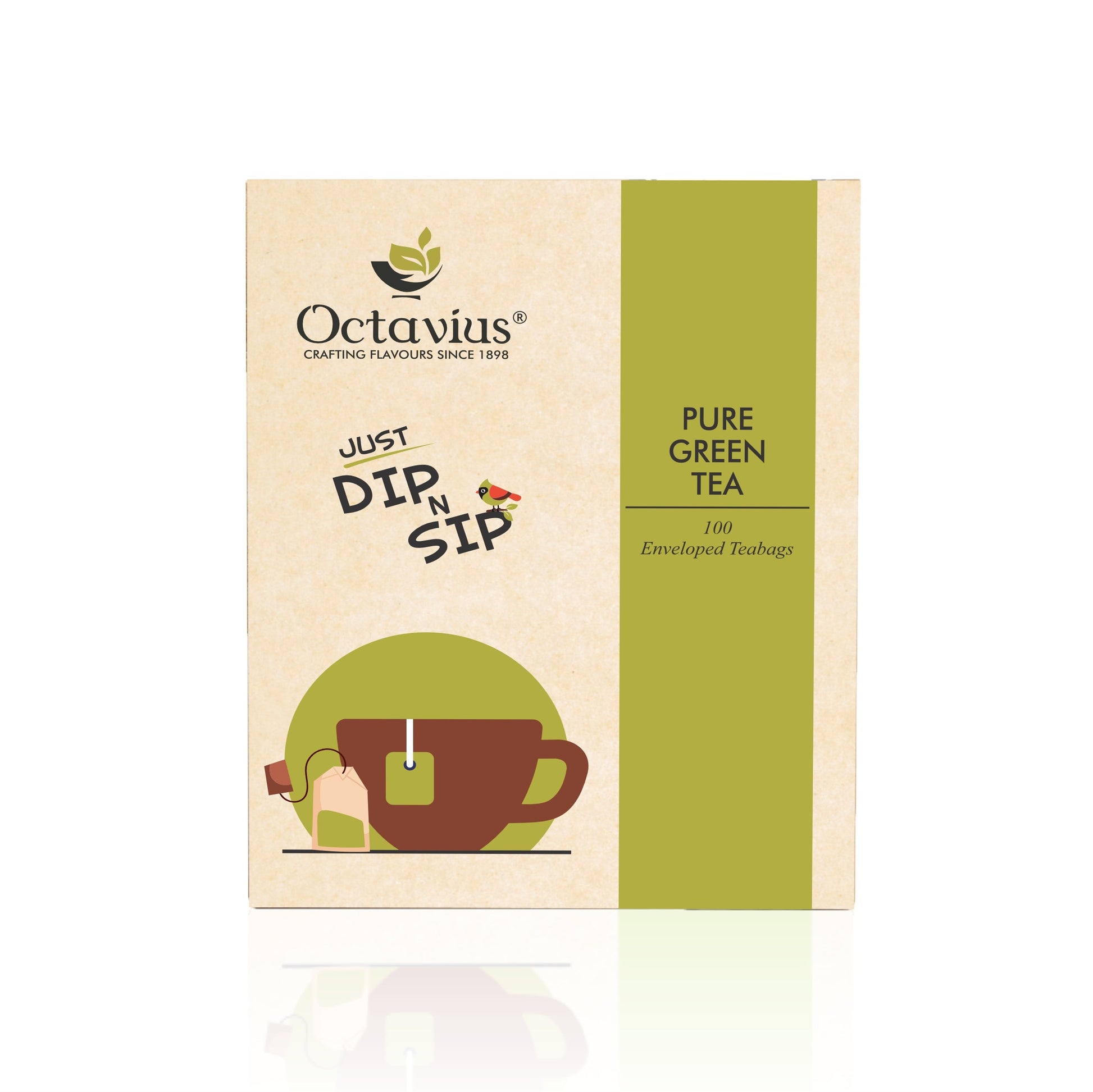 Pure Green Tea - 100 Enveloped Tea Bags Economy Pack 560g