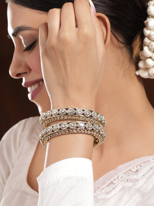 White Frost Contemporary Bangles 2.8 - Large