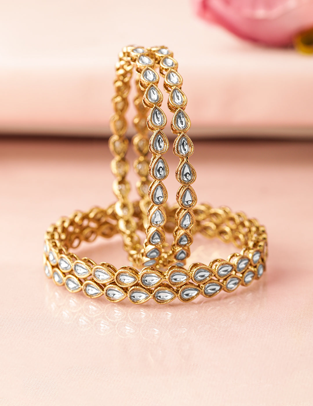 Eternal Royal Kundan Glow Bangles 2.4 - Small