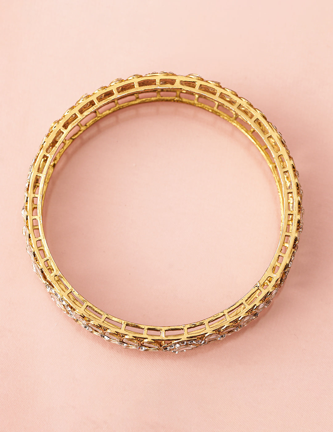 Golden Grace in Ivory Dream Bangles 2.6 - Medium