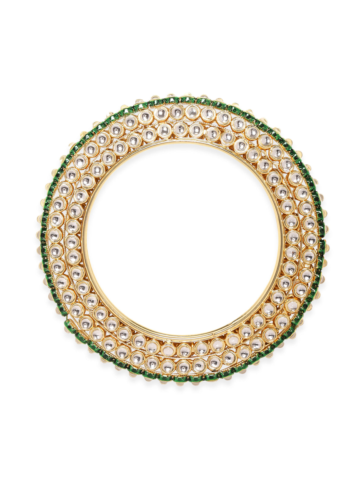 Kundan Aura Bangle Set 2.8 - Large