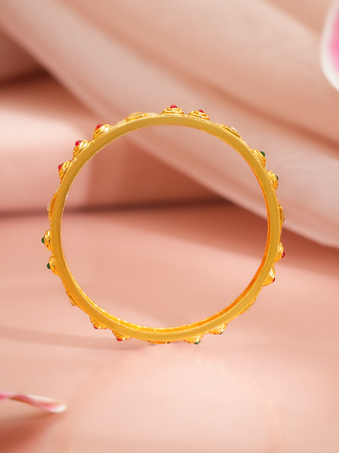 Gold Plated Traditional Festive Bangle Set 2.6 - Medium
