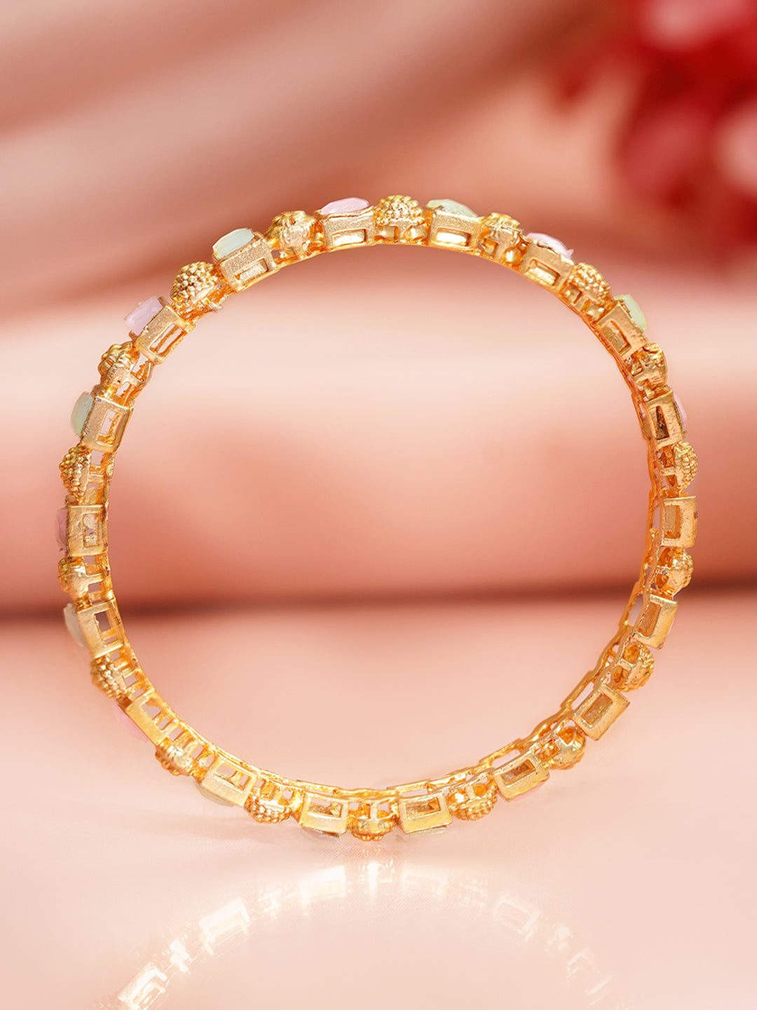 Pastel Bloom Set of 4 Bangles 2.6 - Medium