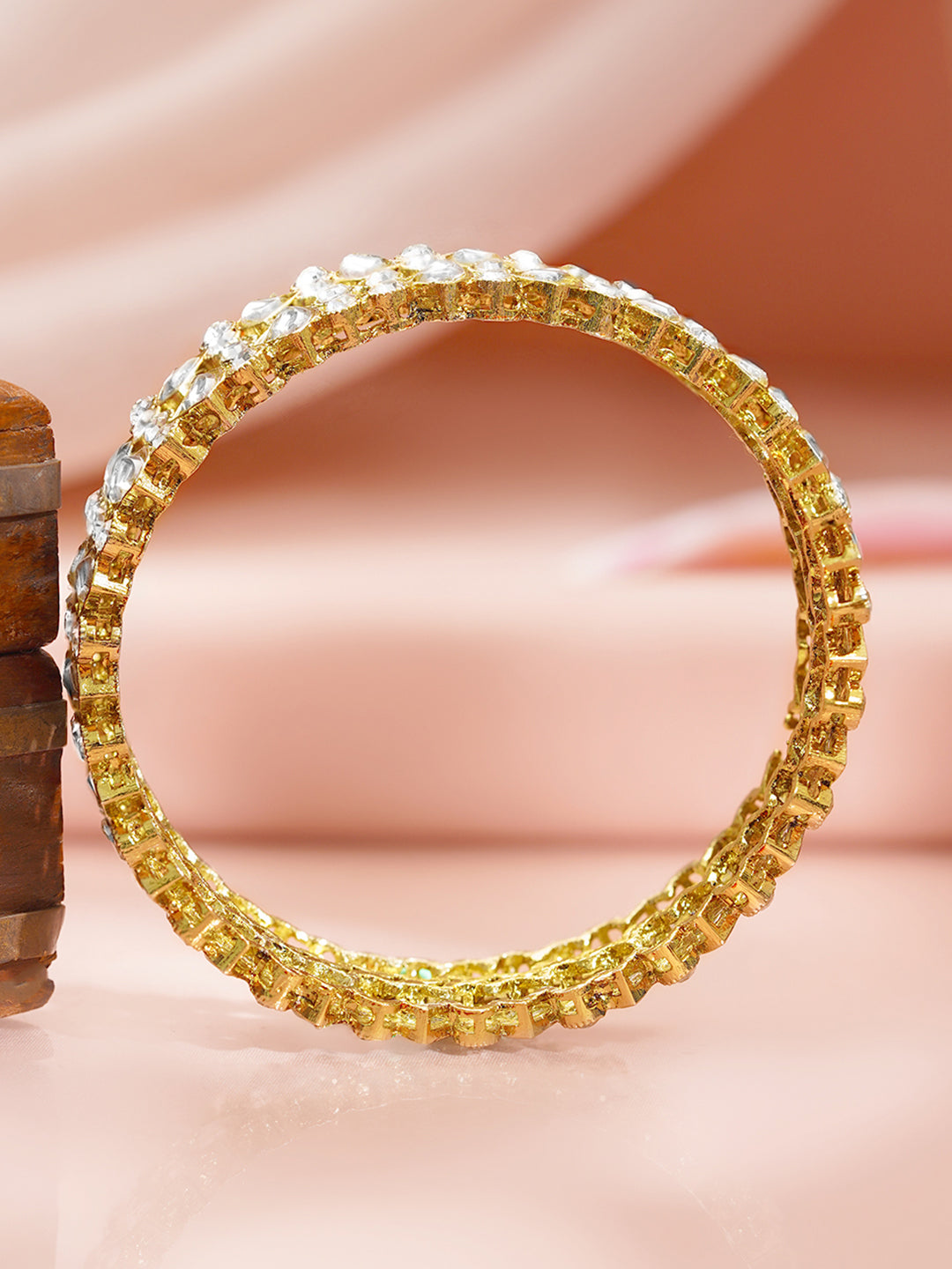 Celebration Shine Kundan Crystal Bangles 2.4 - Small