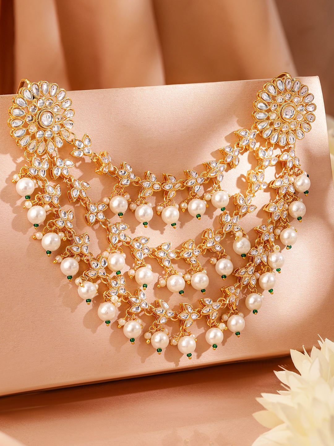 Captivating Tradition Kundan Hair Brooch フリーサイズ