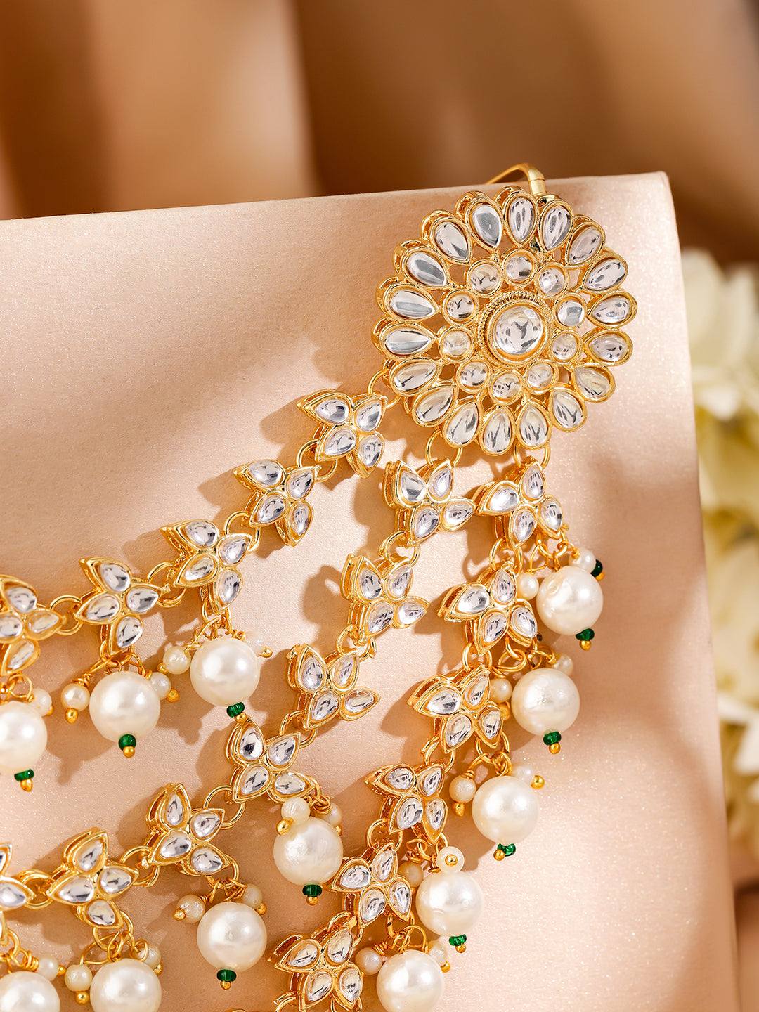 Captivating Tradition Kundan Hair Brooch フリーサイズ