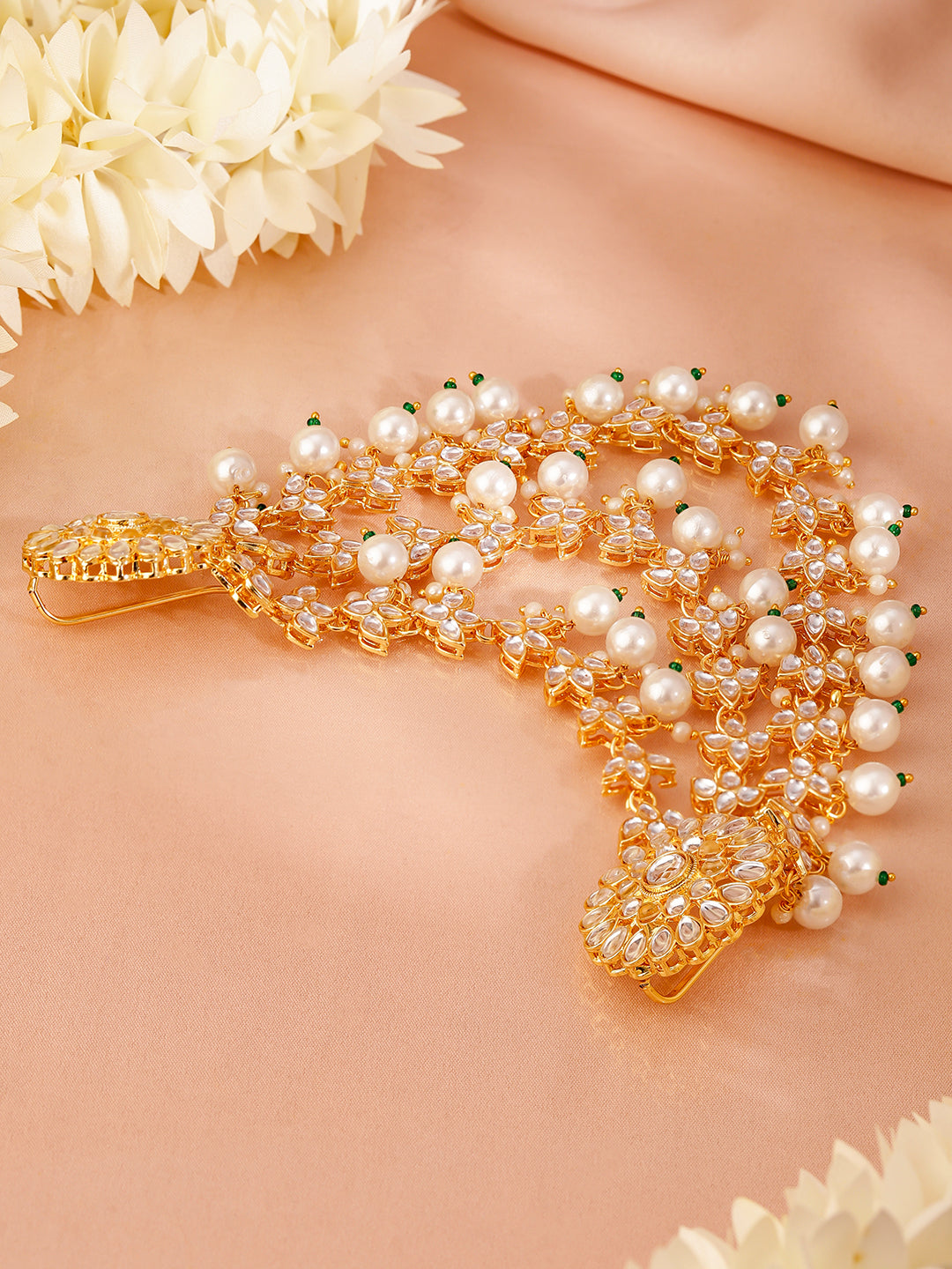 Captivating Tradition Kundan Hair Brooch フリーサイズ