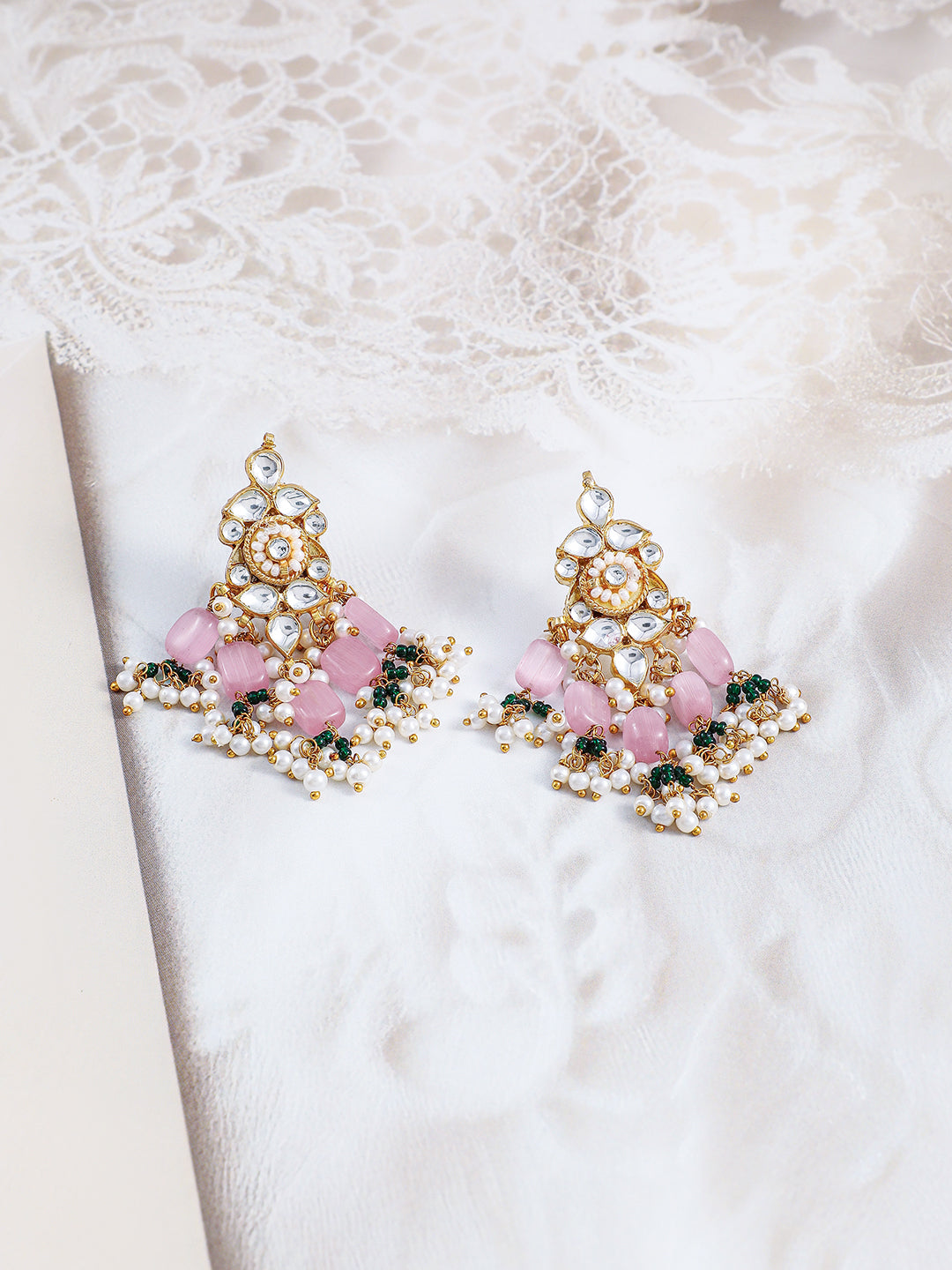 Lustrous Light Pink Necklace Set フリーサイズ
