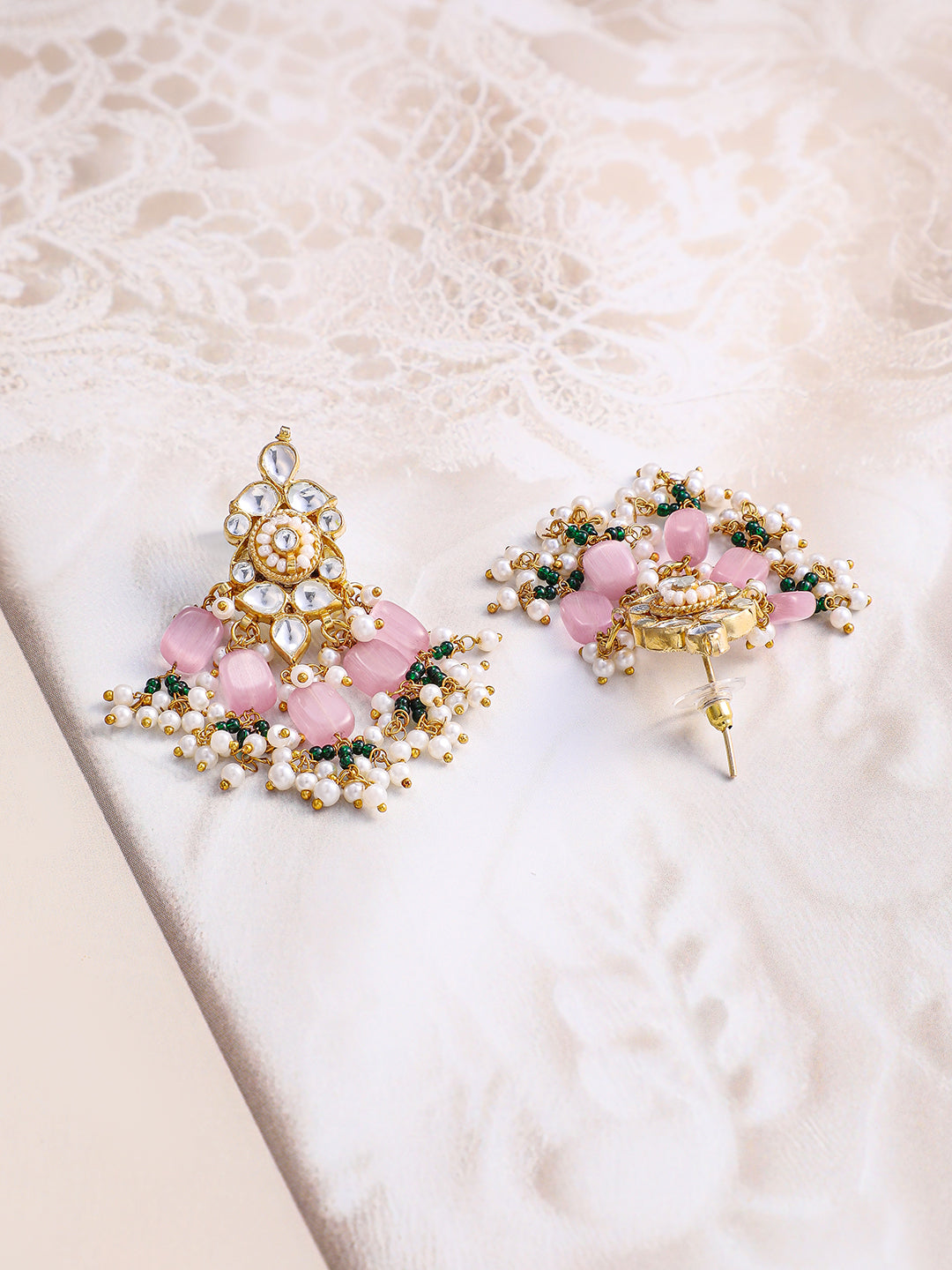 Lustrous Light Pink Necklace Set フリーサイズ