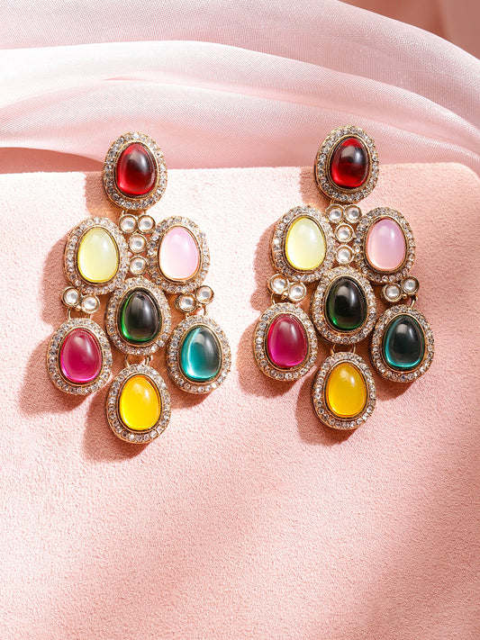 Fusion Bloom Multicolour Danglers フリーサイズ