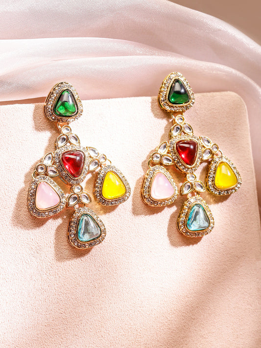 Stylish Fusion Multicolour Danglers フリーサイズ