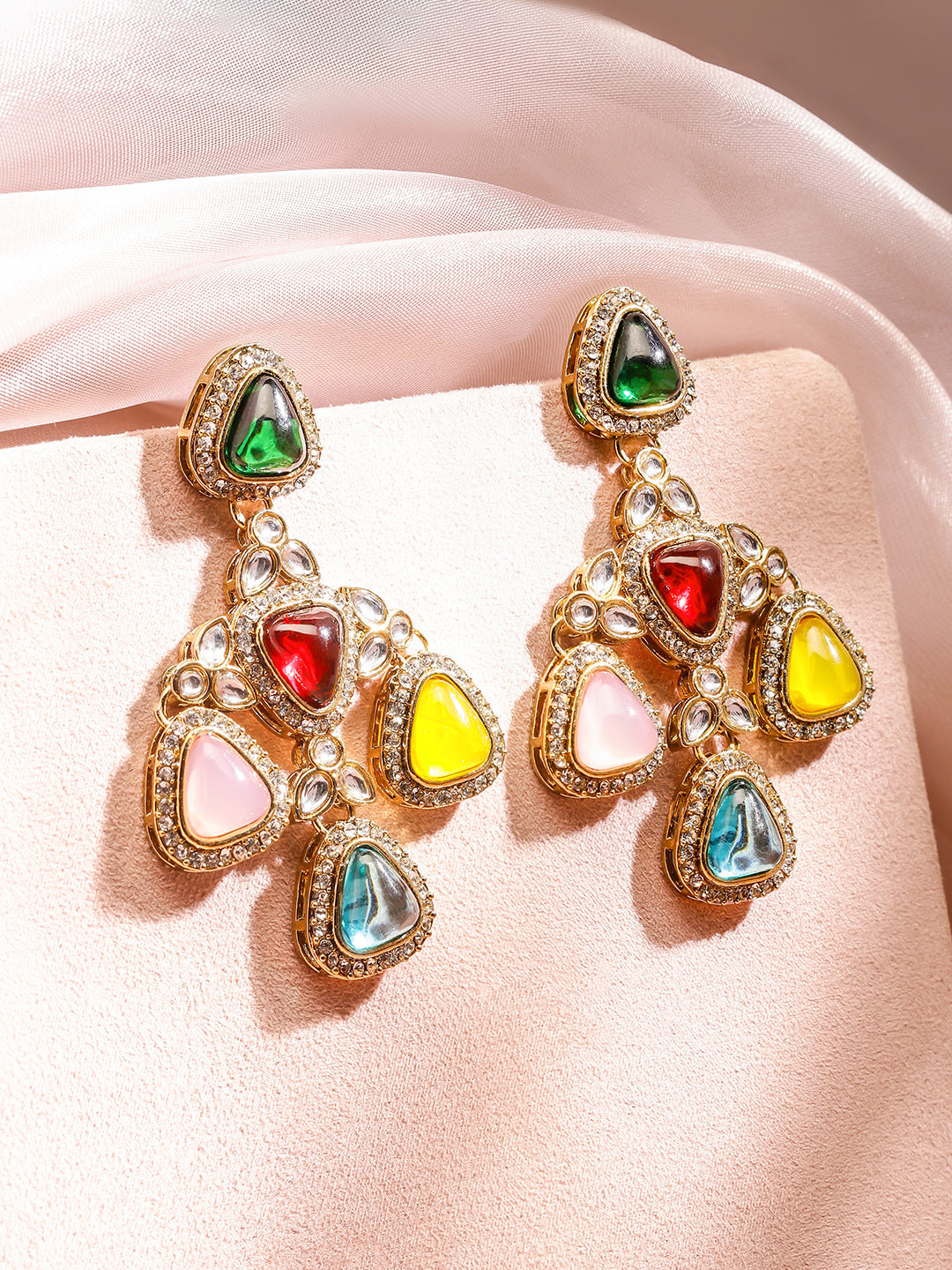 Stylish Fusion Multicolour Danglers フリーサイズ