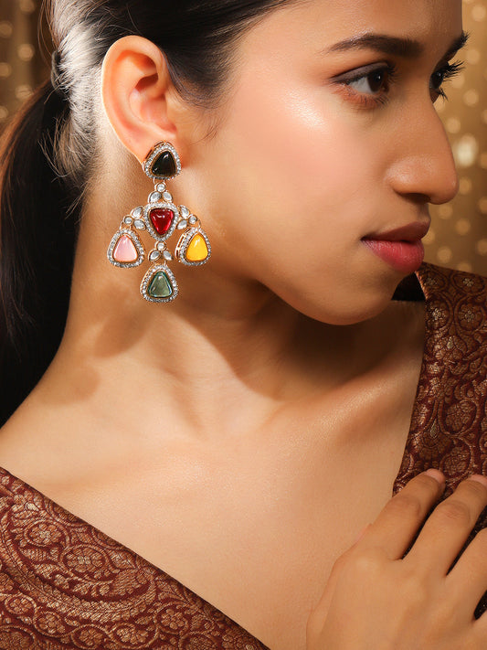 Stylish Fusion Multicolour Danglers フリーサイズ