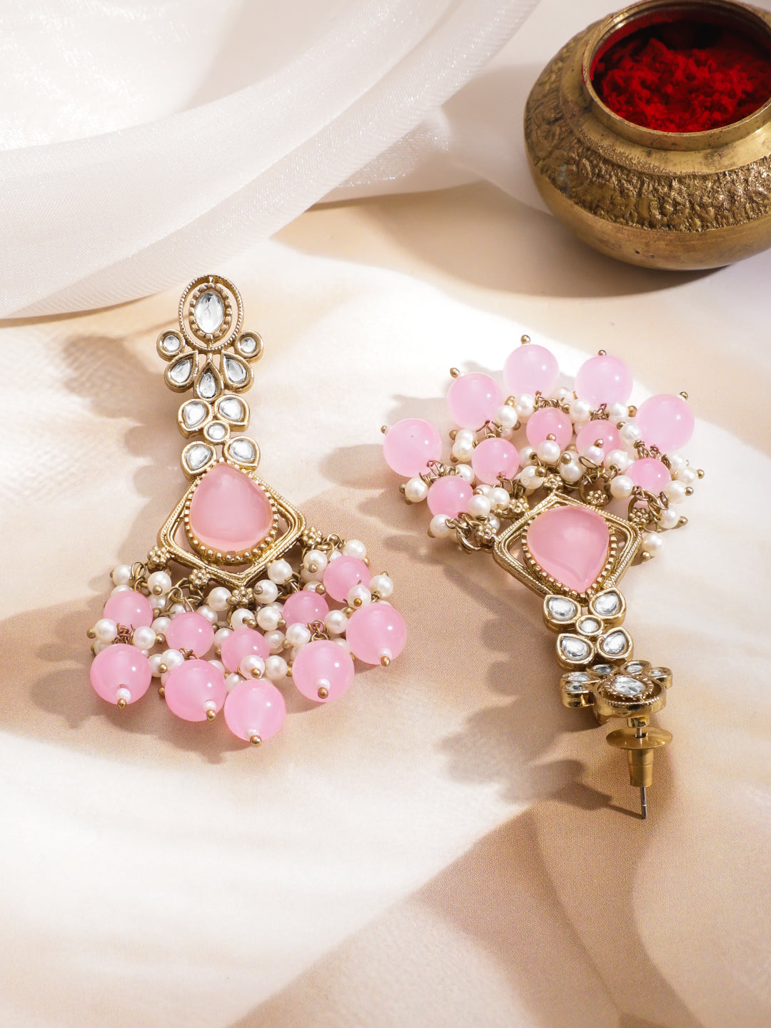 Sleek Blush Stone Dangler フリーサイズ