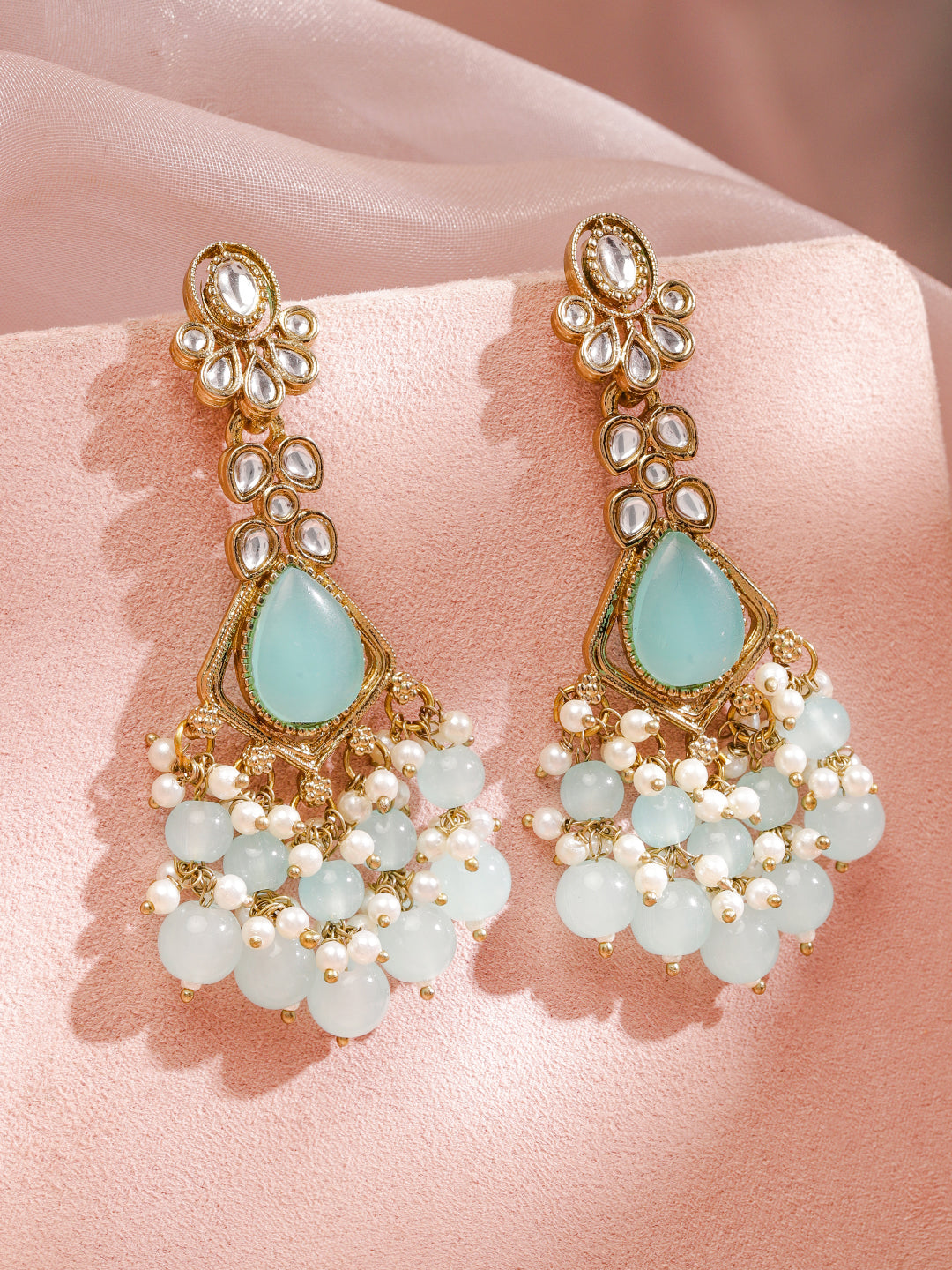 Whispers of Mint Dangler Earrings フリーサイズ