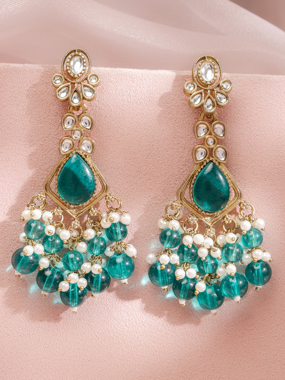 Drops of the Sea Turquoise Danglers フリーサイズ