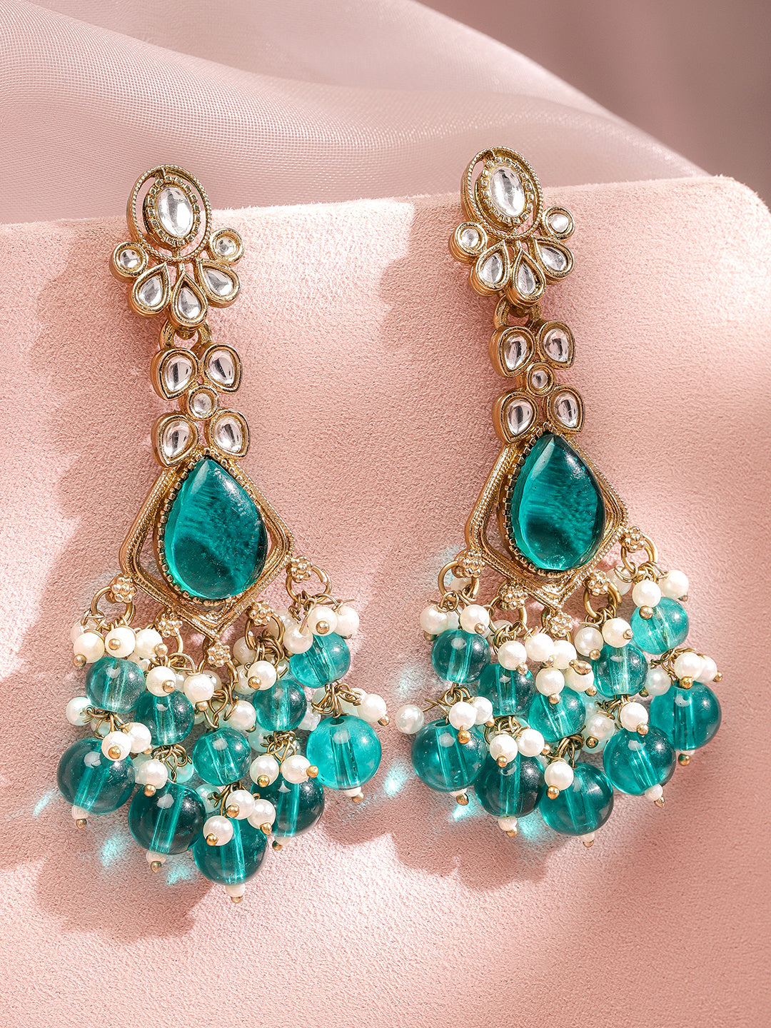 Drops of the Sea Turquoise Danglers フリーサイズ