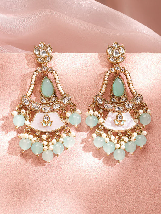 Mint Glow Dangler Earrings フリーサイズ