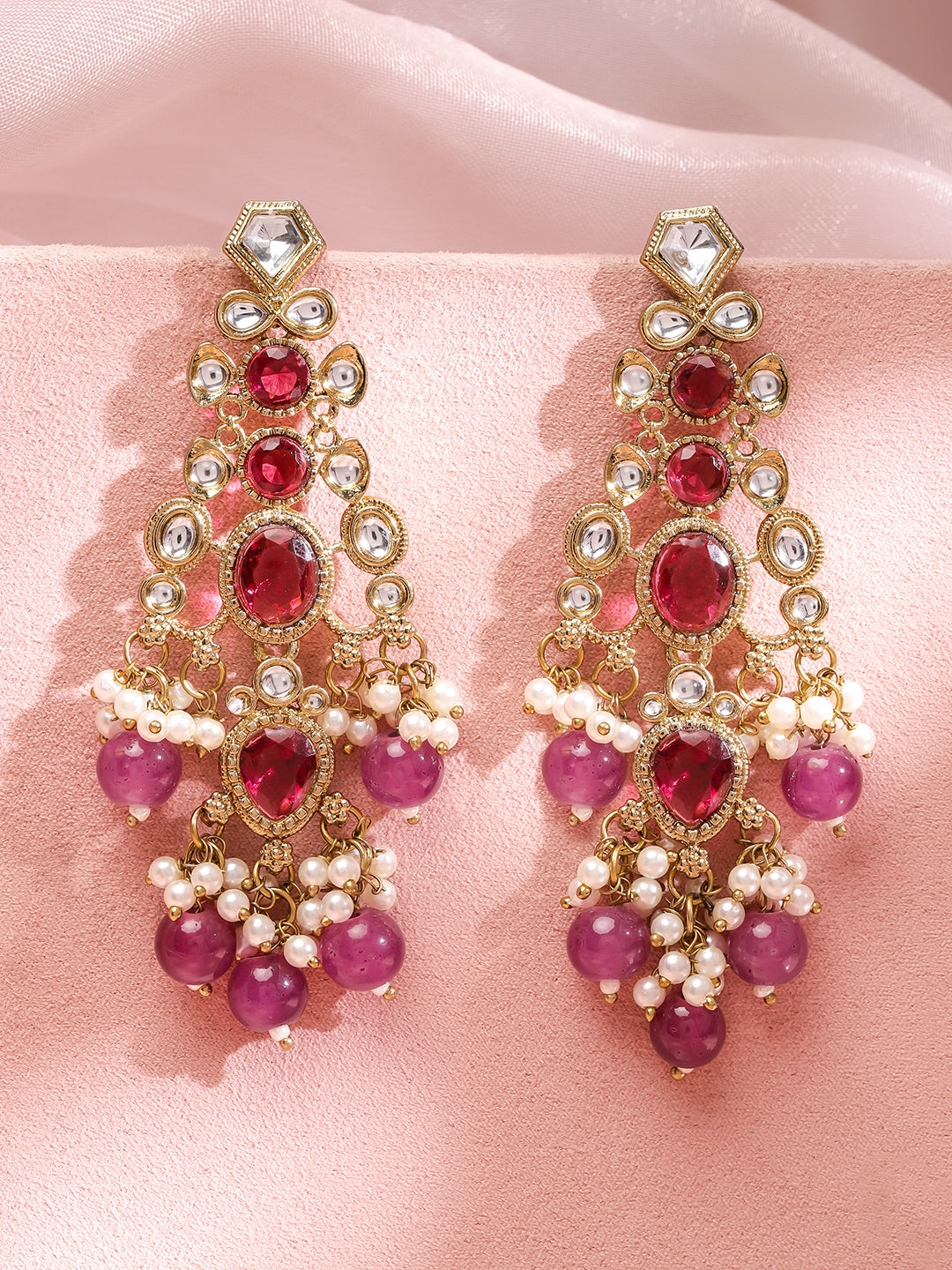 Dark Rose Tone Danglers フリーサイズ