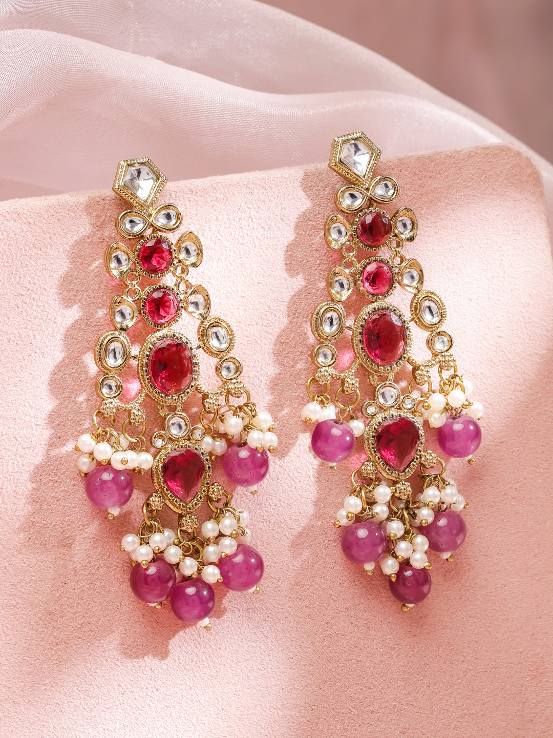 Dark Rose Tone Danglers フリーサイズ