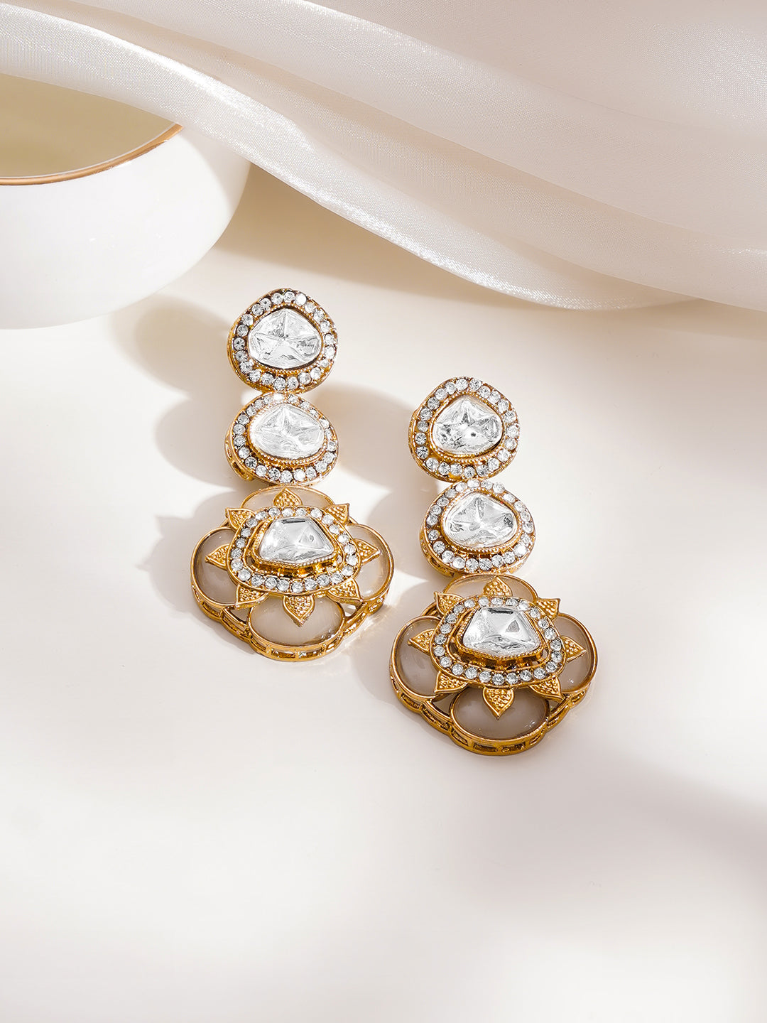 Antique Bloom Spark Luxe Drop Earrings フリーサイズ