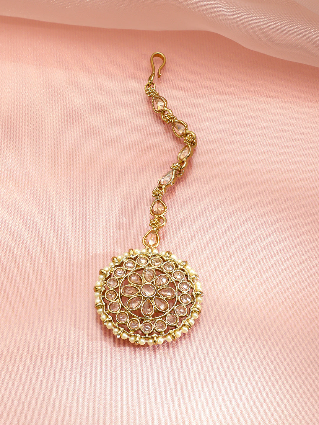 Whispers of Royalty Kundan Pearl Kaan Chain フリーサイズ