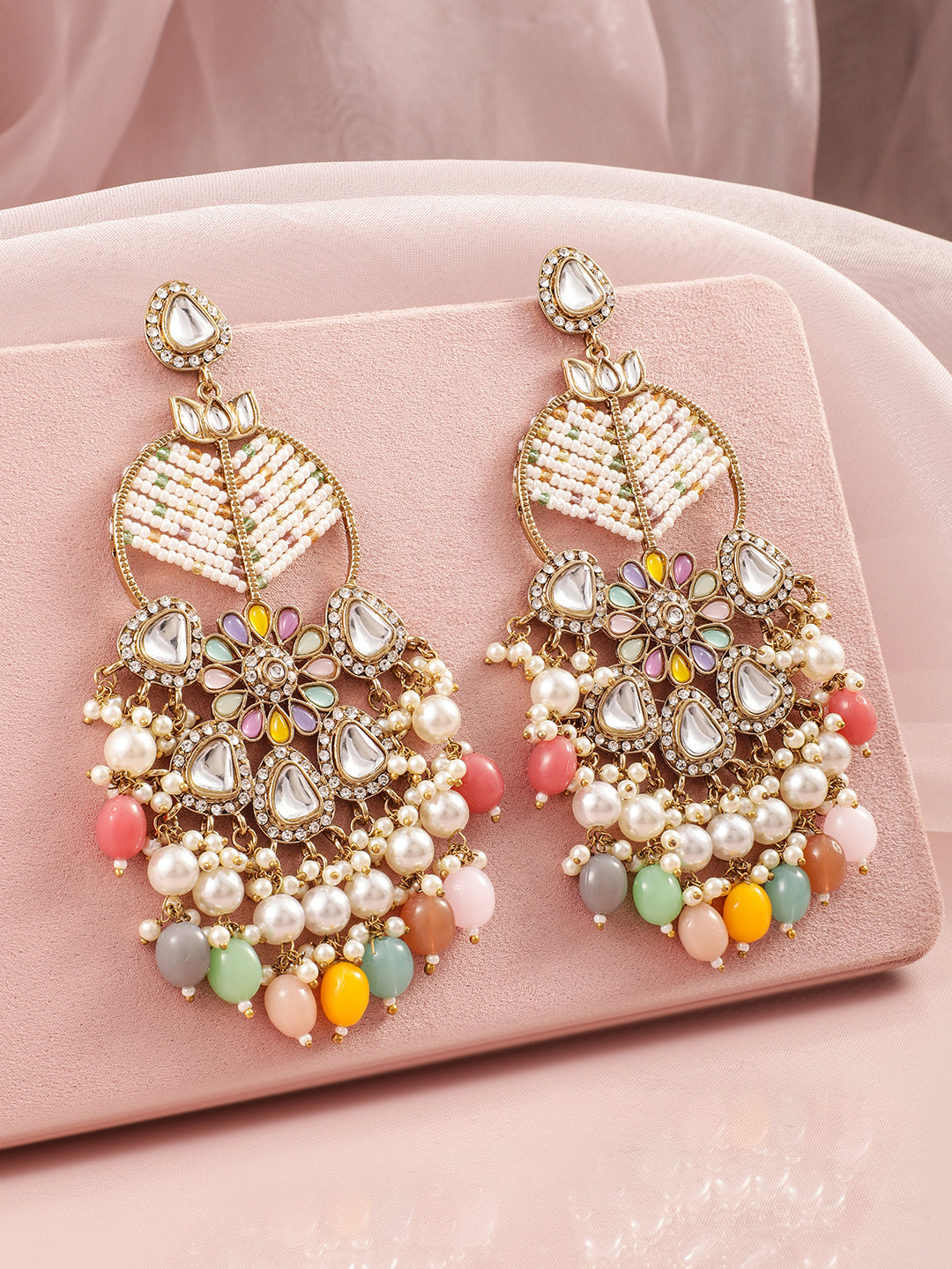 Radiant Bloom Multicolour Danglers フリーサイズ