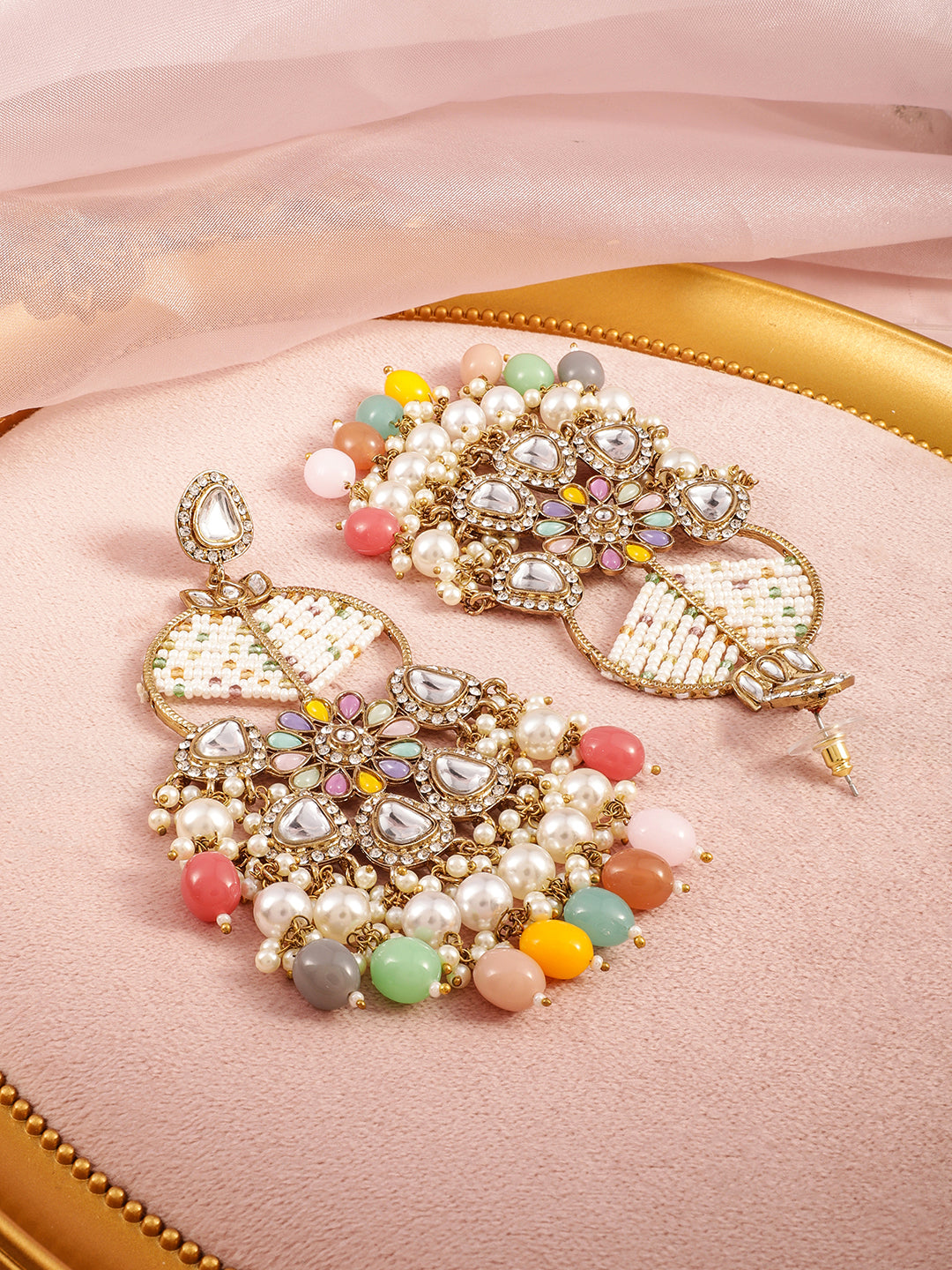 Radiant Bloom Multicolour Danglers フリーサイズ
