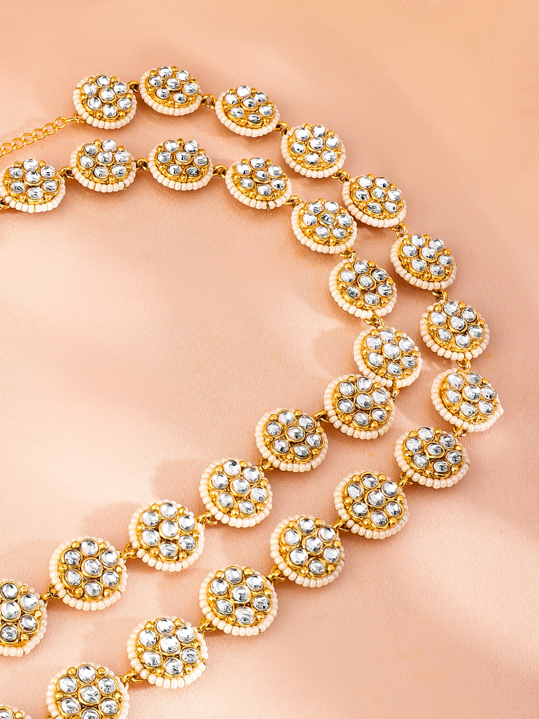 Ivory Chic Indo-Fusion Kamarbhand Gold