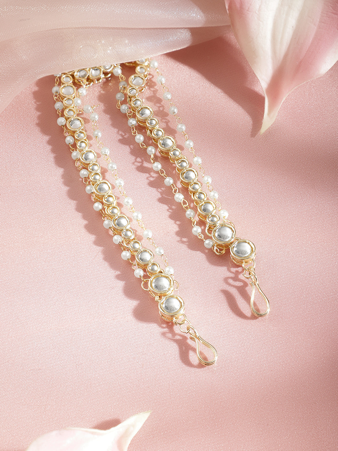 Regal Kundan Pearl Bridal Maathapatti フリーサイズ