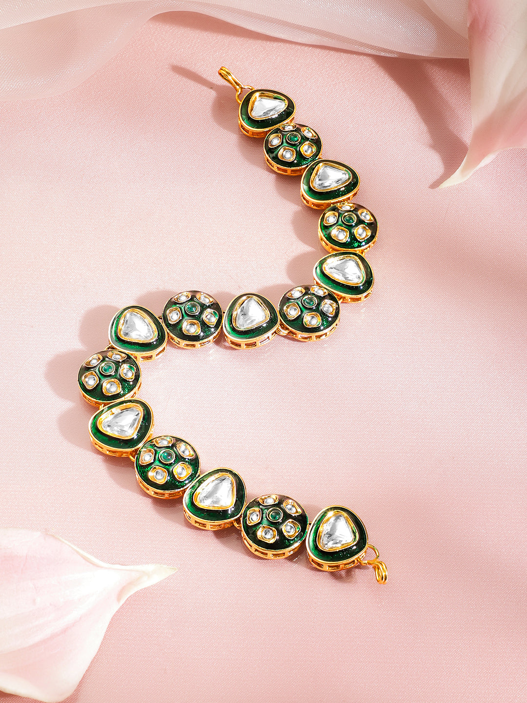 Crescent of Kundan Light Sheeshphool フリーサイズ