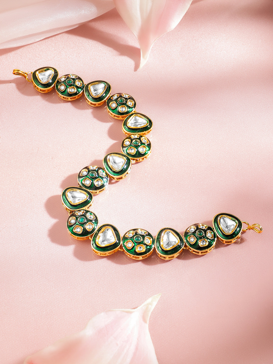 Crescent of Kundan Light Sheeshphool フリーサイズ