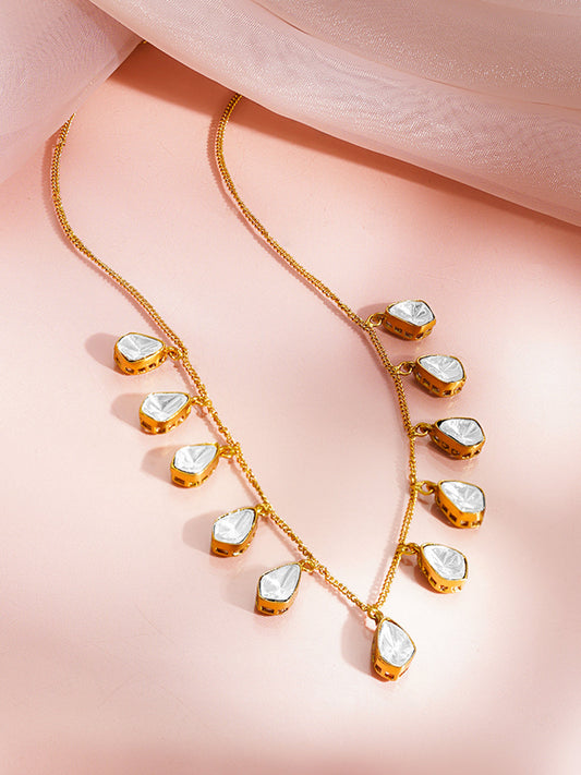 Dainty Drop Glow Charm Necklace Length - 13 cm