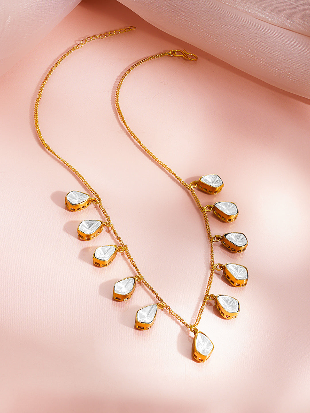 Dainty Drop Glow Charm Necklace Length - 13 cm